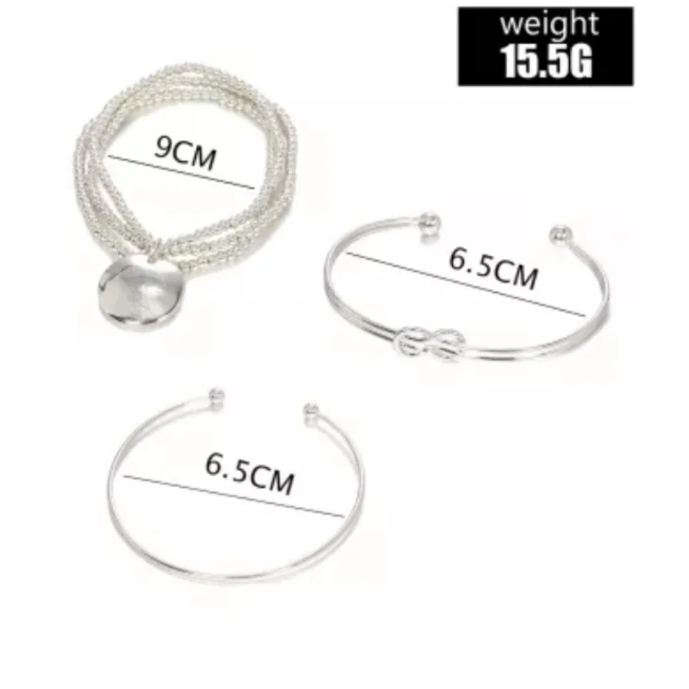 🔥New boutique knotted beaded 3 pcs bracelet set - Picture 2 of 5